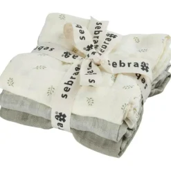 Muslin Babyfilt 3-pack, Blue Olive