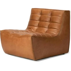 Ethnicraft Fåtöljer|Modulsoffor-N701 Soffa, Old saddle 1-Sits