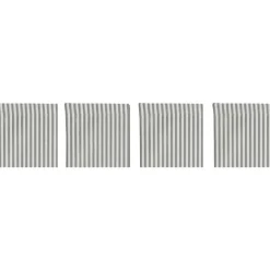 Narrow Stripe Glasunderlägg 10x10 cm 4-pack, Vit