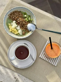 Narrow Stripe Glasunderlägg 10x10 cm 4-pack, Vit