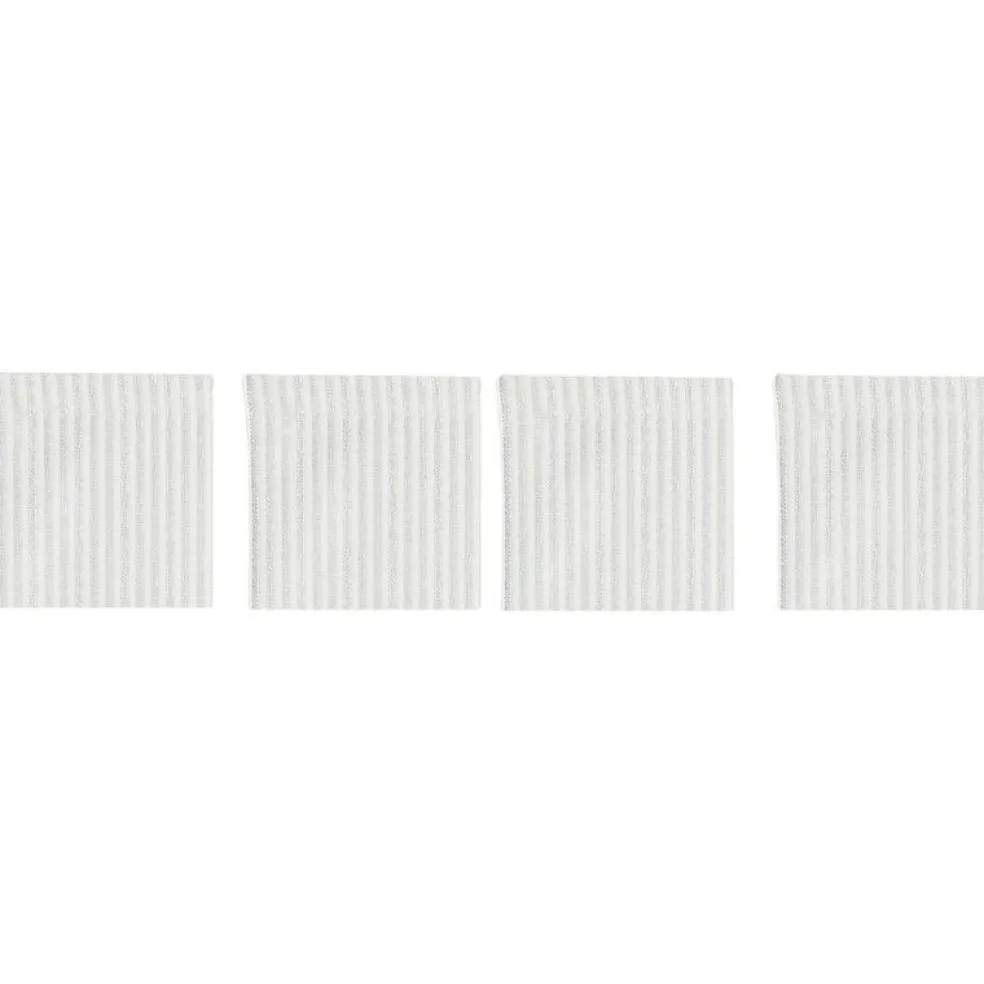 Narrow Stripe Glasunderlägg 10x10 cm 4-pack, Vit