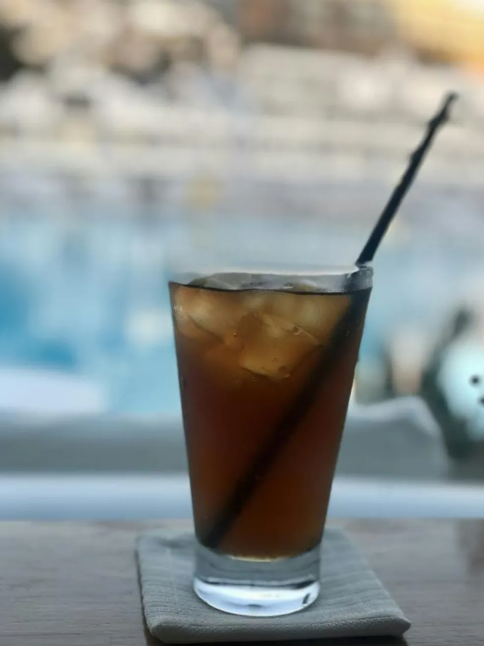 Narrow Stripe Glasunderlägg 10x10 cm 4-pack, Vit