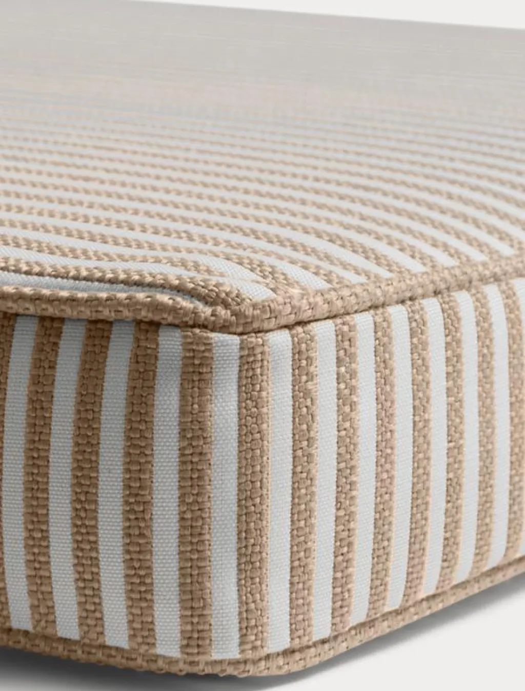 DIYTI Dynor För Utemöbler-Narrow Stripe Solsängsdyna 50x186 cm, Beige