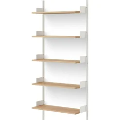 New Works Vägghylla 1900 mm, Ek / Svart