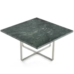 Ninety Soffbord 60 cm, Stålunderrede, Svart Marmor