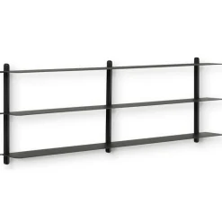 Gejst Vägghyllor-Nivo Vägghylla D, Svart Ask / Svart