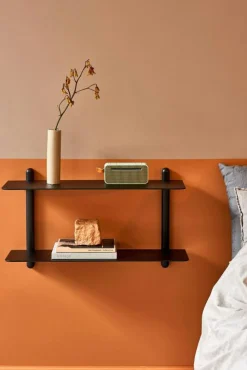 Nivo Vägghylla F, Svart Ask / Svart