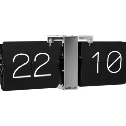 Karlsson Bordsklockor|Väggklockor-No Case Flip Vägg/Bordsklocka, Svart/Krom