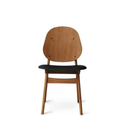 Warm Nordic Stolar-Noble Stol, Svartlackad Bok / Pale Rose