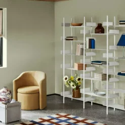 Nobuko Bokhylla 7 Hyllplan, Vit