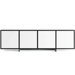 NOIR Mediabänk, Vit / Svart