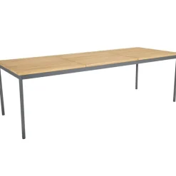 Nox Matbord Aluminium/Teak 90x238 cm, Antracit