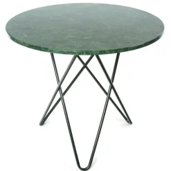 OX Denmarq Matbord Och Barbord-O Matbord Ø80 cm, Svart Underrede, Vit Marmor