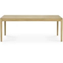 Oak Bok Matbord Utdragbar Ek, 160-240x90 cm