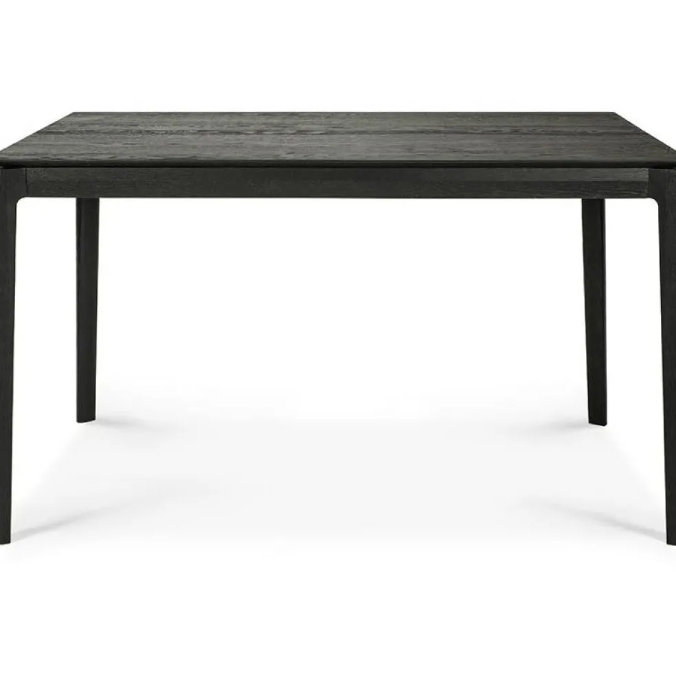 Oak Bok Matbord Utdragbar Svart, 180-280x100 cm