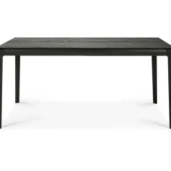 Oak Bok Matbord Utdragbar Svart, 180-280x100 cm