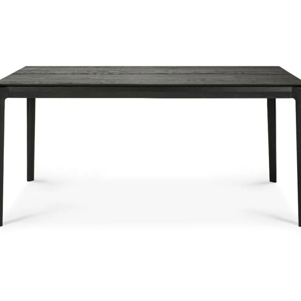 Oak Bok Matbord Utdragbar Svart, 180-280x100 cm