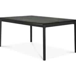 Oak Bok Matbord Utdragbar Svart, 180-280x100 cm