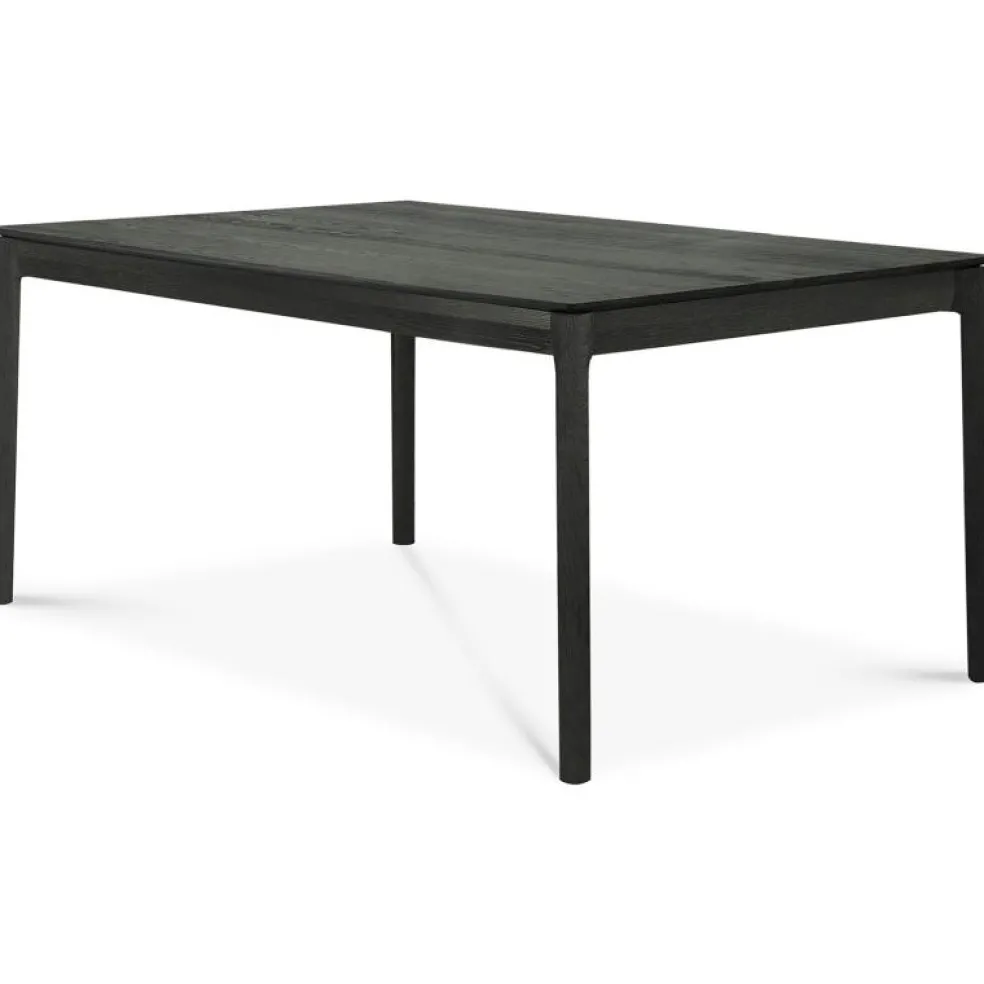 Oak Bok Matbord Utdragbar Svart, 180-280x100 cm