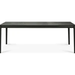 Oak Bok Matbord Utdragbar Svart, 180-280x100 cm