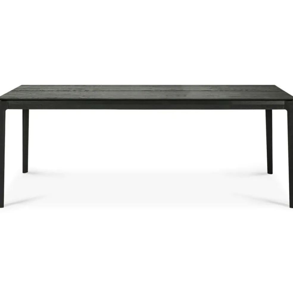 Oak Bok Matbord Utdragbar Svart, 180-280x100 cm