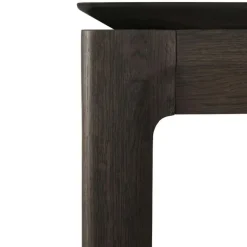 Oak Bok Matbord Utdragbar Svart, 180-280x100 cm