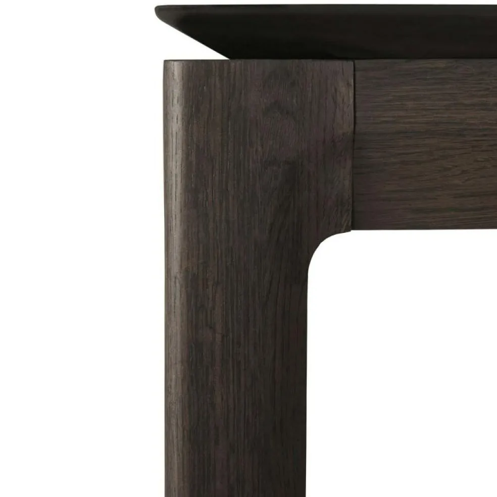 Oak Bok Matbord Utdragbar Svart, 180-280x100 cm