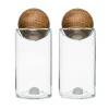 Sagaform Kryddkvarnar-Oak Salt- & Pepparset Med Ekkork, 2-pack
