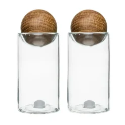 Sagaform Kryddkvarnar-Oak Salt- & Pepparset Med Ekkork, 2-pack