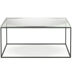 Decotique Soffbord-Observe Soffbord 89x89 cm, Rökfärgat Glas / Spegelglas