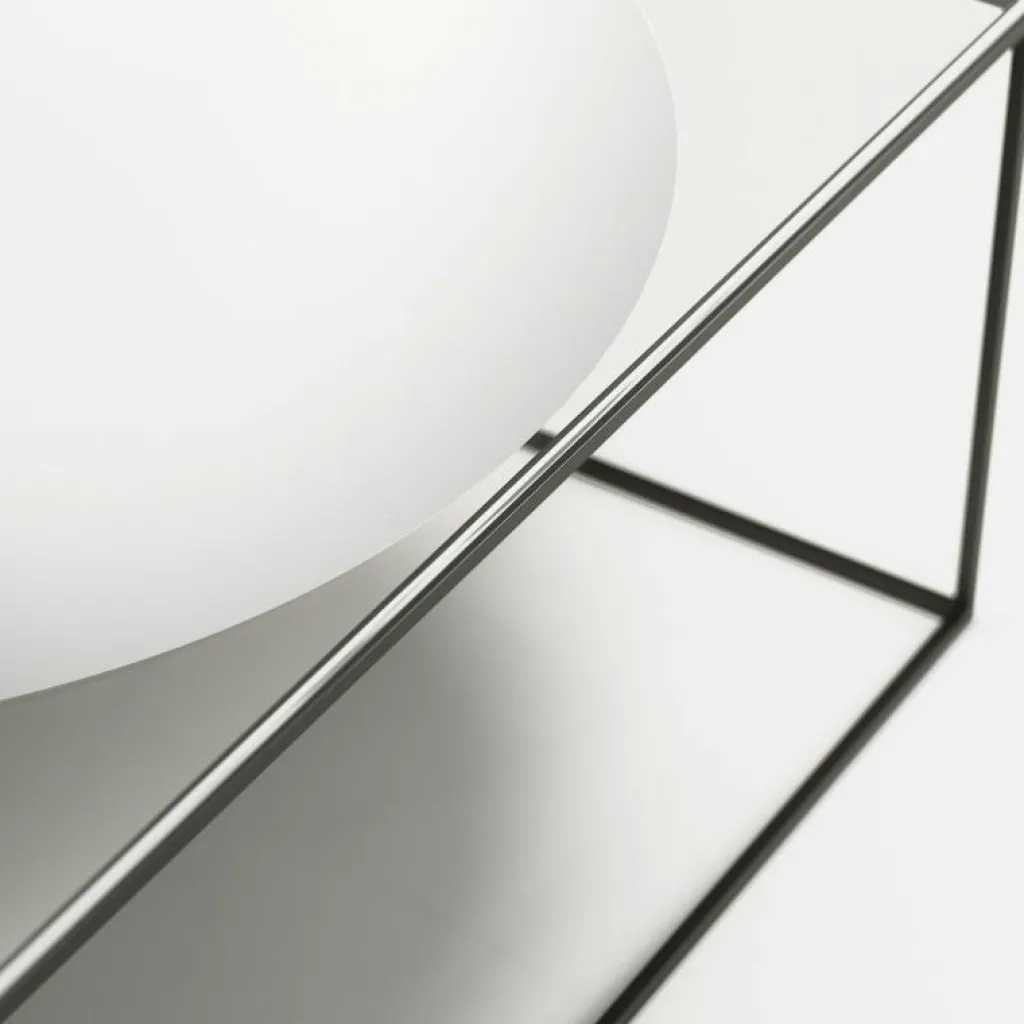 Decotique Soffbord-Observe Soffbord 89x89 cm, Rökfärgat Glas / Spegelglas