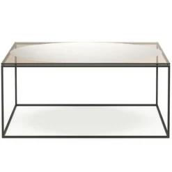 Decotique Soffbord-Observe Soffbord 89x89 cm, Rökfärgat Glas / Spegelglas