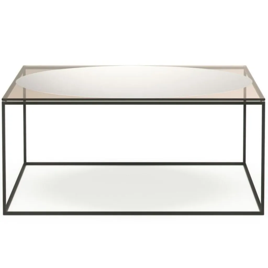 Decotique Soffbord-Observe Soffbord 89x89 cm, Rökfärgat Glas / Spegelglas