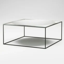 Decotique Soffbord-Observe Soffbord 89x89 cm, Rökfärgat Glas / Spegelglas