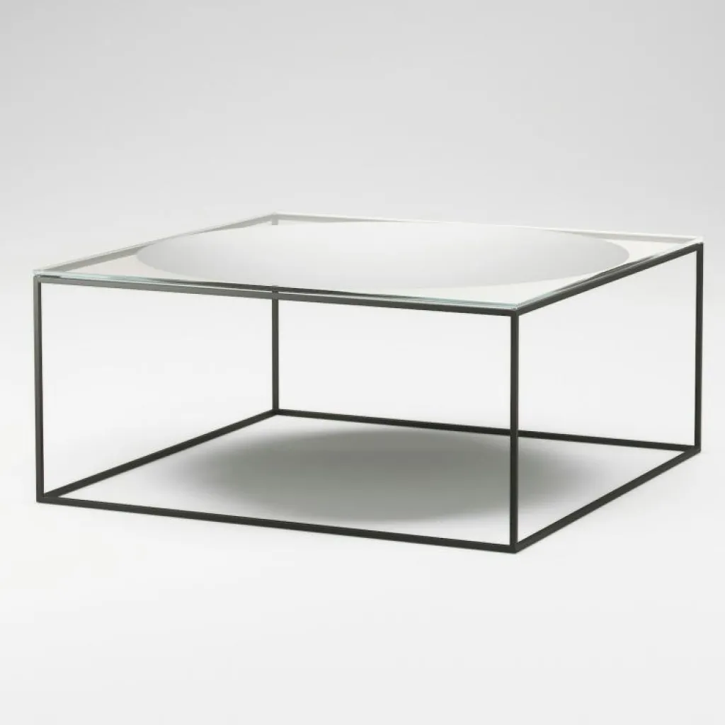 Decotique Soffbord-Observe Soffbord 89x89 cm, Rökfärgat Glas / Spegelglas