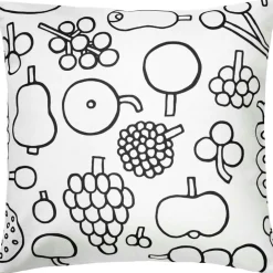 Oiva Toikka Collection Kuddfodral 47x47 cm, Frutta Svart