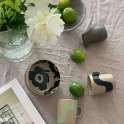 Oiva/Seireeni Kaffekoppar 25 cl 2-pack, Mörkblå/Terra / Mint