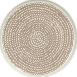 Marimekko Assietter-Oiva/Siirtolapuutarha Tallrik 13,5 cm, Svart/Terra