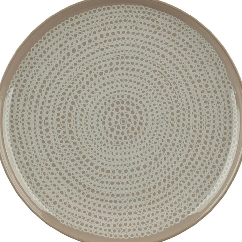 Oiva/Siirtolapuutarha Tallrik 25 cm, Terra / Vit