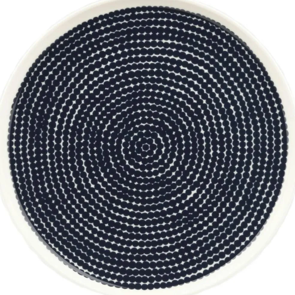 Oiva/Siirtolapuutarha Tallrik 25 cm, Terra / Vit