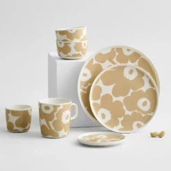 Marimekko Tekoppar|Kaffekoppar-Oiva/Unikko Mugg 25 cl, Vit