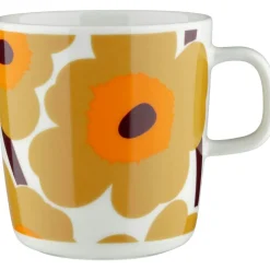 Oiva/Unikko Mugg 40 cl, Vit / Caramel