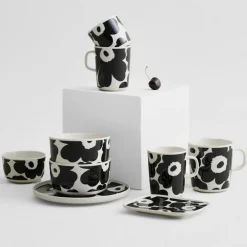 Marimekko Serveringsskålar-Oiva/Unikko Skål, Svart / Vit