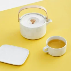 Oiva/Unikko Tallrik 12x15 cm, Vit / Askgrå / Dark Cherry