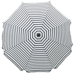 Oktogon Parasoll 180cm, Svart/Vit
