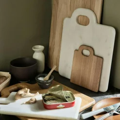 Broste Copenhagen Skärbrädor-Olina Skärbräda Marmor, 14x17 cm