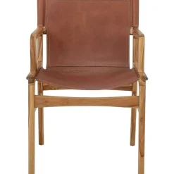 Bloomingville Fåtöljer-Ollie Loungestol Teak / Läder