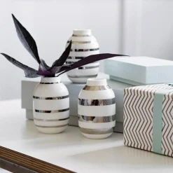 Omaggio Vas Miniatyr 3-pack, Silver