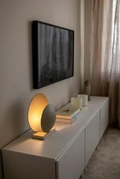 Globen Lighting Bordslampor-Orbit Bordslampa, Beige / Travertin