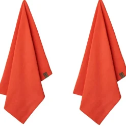 Humdakin Kökshanddukar-Organic Kökshandduk 2-pack, Rushing Red